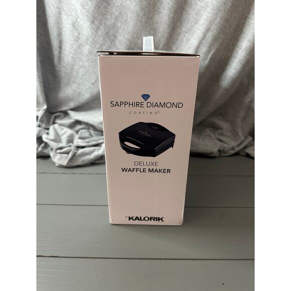 NIB~Deluxe Waffle Maker-Kalorik Sapphire Diamond Coating-Never Used - Picture 4 of 5